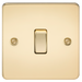 Knightsbridge FP1200PB Flat Plate 10A 1G INTERMEDIATE Switch - Polished Brass Switch Knightsbridge - Sparks Warehouse