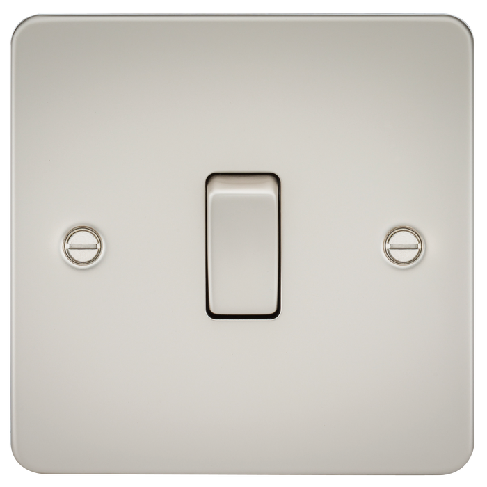 Knightsbridge FP1200PL Flat Plate 10A 1G INTERMEDIATE Switch - Pearl Switch Knightsbridge - Sparks Warehouse