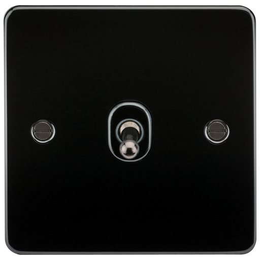 Knightsbridge FP12TOGGM Flat Plate 10A 1G Intermediate Toggle Switch - Gunmetal Switch Knightsbridge - Sparks Warehouse