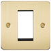 Knightsbridge FP1GBB 1G Modular Face Plate - Brushed Brass Faceplate Knightsbridge - Sparks Warehouse