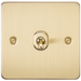 Knightsbridge FP1TOGBB Flat Plate 10A 1G 2 WAY Toggle Switch - Brushed Brass Switch Knightsbridge - Sparks Warehouse