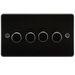 Knightsbridge FP2164GM Flat Plate 4G 2 WAY Dimmer 60-400W - Gunmetal Dimmer Switch Knightsbridge - Sparks Warehouse