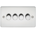 Knightsbridge FP2164PC Flat Plate 4G 2 WAY Dimmer 60-400W - Polished Chrome Dimmer Switch Knightsbridge - Sparks Warehouse