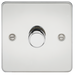 Knightsbridge FP2181PC Flat Plate 1G 2 WAY 10-200W Dimmer - Polished Chrome Dimmer Switch Knightsbridge - Sparks Warehouse