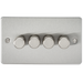 Knightsbridge FP2184BC Flat Plate 4G 2 WAY 40-400W Dimmer - Brushed Chrome Dimmer Switch Knightsbridge - Sparks Warehouse