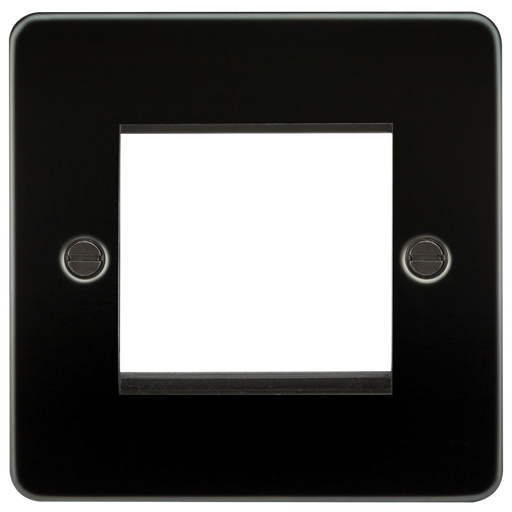 Knightsbridge FP2GGM 2G Modular Face Plate - Gunmetal Faceplate Knightsbridge - Sparks Warehouse