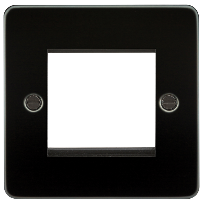 Knightsbridge FP2GGM 2G Modular Face Plate - Gunmetal Faceplate Knightsbridge - Sparks Warehouse