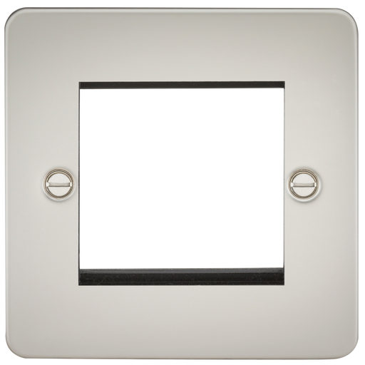 Knightsbridge FP2GPL 2G Modular Face Plate - Pearl Faceplate Knightsbridge - Sparks Warehouse