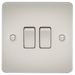 Knightsbridge FP3000PL Flat Plate 10A 2G 2 WAY Switch - Pearl Switch Knightsbridge - Sparks Warehouse