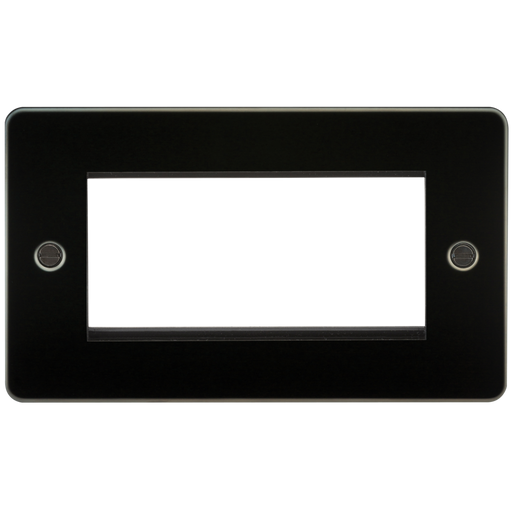 Knightsbridge FP4GGM 4G Modular Face Plate - Gun Metal Faceplate Knightsbridge - Sparks Warehouse