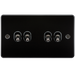 Knightsbridge FP4TOGGM Flat Plate 10A 4G 2 WAY Toggle Switch - Gunmetal Toggle Switch Knightsbridge - Sparks Warehouse
