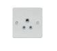 Knightsbridge FP5ABCG Flat Plate 5A UNSwitched Socket - Brushed Chrome With Grey Insert Socket Knightsbridge - Sparks Warehouse
