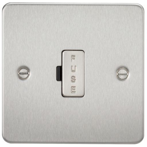 Knightsbridge FP6000BC Flat Plate 13A Fused Spur Unit - Brushed Chrome Fuse Unit Knightsbridge - Sparks Warehouse
