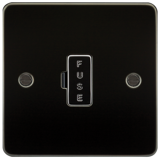 Knightsbridge FP6000GM Flat Plate 13A Fused Spur Unit - Gunmetal Fuse Unit Knightsbridge - Sparks Warehouse