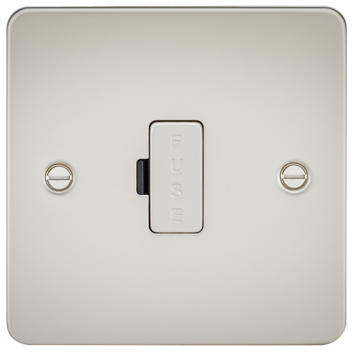 Knightsbridge FP6000PL Flat Plate 13A Fused Spur Unit - Pearl Fuse Unit Knightsbridge - Sparks Warehouse