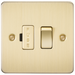Knightsbridge FP6300BB Flat Plate 13A Switched Fused Spur Unit - Brushed Brass Fuse Unit Knightsbridge - Sparks Warehouse