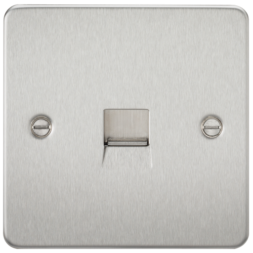 Knightsbridge FP7300BC Flat Plate Telephone Master Socket - Brushed Chrome Telephone Socket Knightsbridge - Sparks Warehouse
