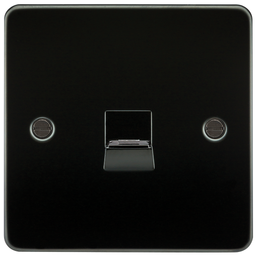 Knightsbridge FP7300GM Flat Plate Telephone Master Socket - Gunmetal Telephone Socket Knightsbridge - Sparks Warehouse