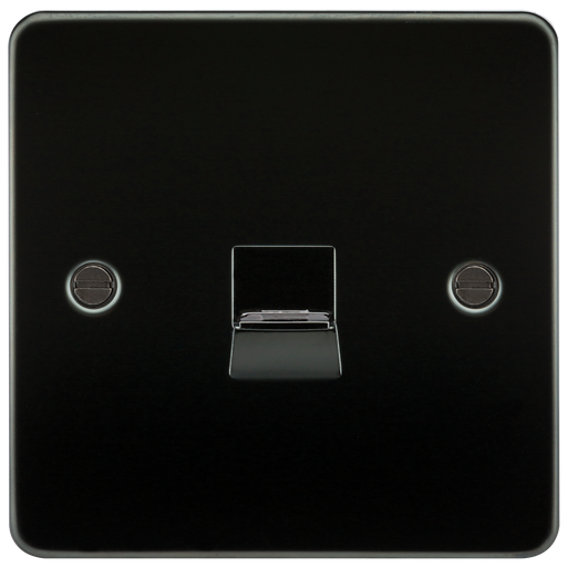 Knightsbridge FP7400GM Flat Plate Telephone Extension Socket - Gunmetal Telephone Socket Knightsbridge - Sparks Warehouse