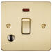Knightsbridge FP8341FBB Flat Plate 20A 1G DP Switch With Neon & Flex Outlet - Brushed Brass Switch Knightsbridge - Sparks Warehouse