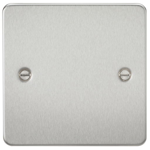 Knightsbridge FP8350BC Flat Plate 1G Blanking Plate - Brushed Chrome Blanking Plate Knightsbridge - Sparks Warehouse