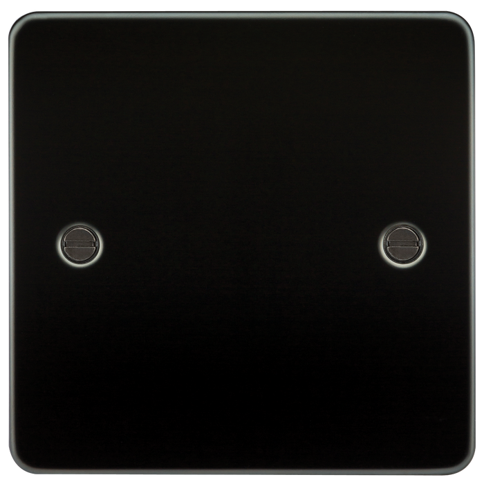 Knightsbridge FP8350GM Flat Plate 1G Blanking Plate - Gunmetal Blanking Plate Knightsbridge - Sparks Warehouse