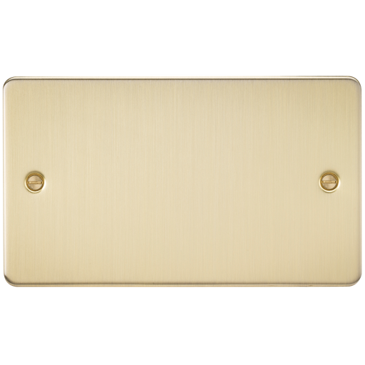 Knightsbridge FP8360BB Flat Plate 2G Blanking Plate - Brushed Brass Blanking Plate Knightsbridge - Sparks Warehouse