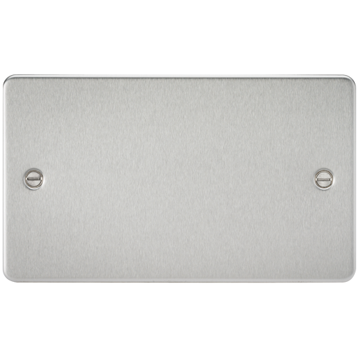 Knightsbridge FP8360BC Flat Plate 2G Blanking Plate - Brushed Chrome Blanking Plate Knightsbridge - Sparks Warehouse
