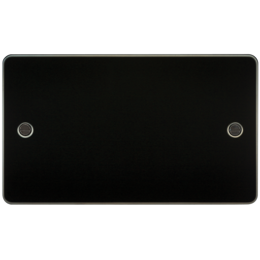 Knightsbridge FP8360GM Flat Plate 2G Blanking Plate - Gunmetal Blanking Plate Knightsbridge - Sparks Warehouse