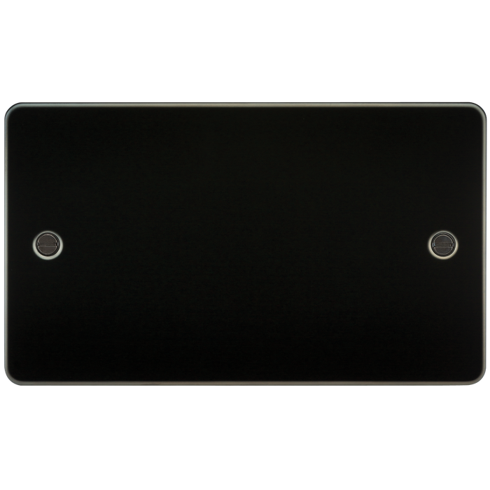 Knightsbridge FP8360GM Flat Plate 2G Blanking Plate - Gunmetal Blanking Plate Knightsbridge - Sparks Warehouse