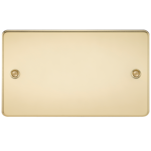 Knightsbridge FP8360PB Flat Plate 2G Blanking Plate - Polished Brass Blanking Plate Knightsbridge - Sparks Warehouse