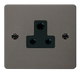 Scolmore FPBN038BK Define Black Nickel Flat Plate 5a Round Pin Socket Outlet  Scolmore - Sparks Warehouse
