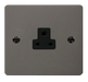 Scolmore FPBN039BK Define Black Nickel Flat Plate 2a Round Pin Socket Outlet  Scolmore - Sparks Warehouse