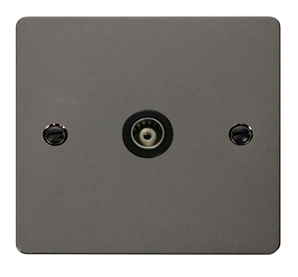 Scolmore FPBN158BK- 1 Gang TV Coaxial Socket Define Scolmore - Sparks Warehouse