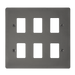 Scolmore FPBN20506 - 6 Gang GridPro® Frontplate - Black Nickel GridPro Scolmore - Sparks Warehouse