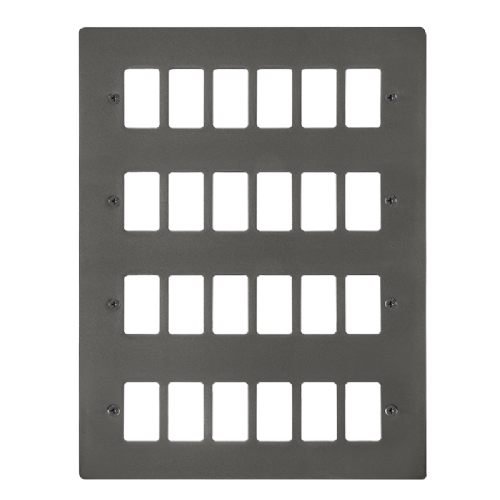 Scolmore FPBN20524 - 24 Gang GridPro® Frontplate - Black Nickel GridPro Scolmore - Sparks Warehouse