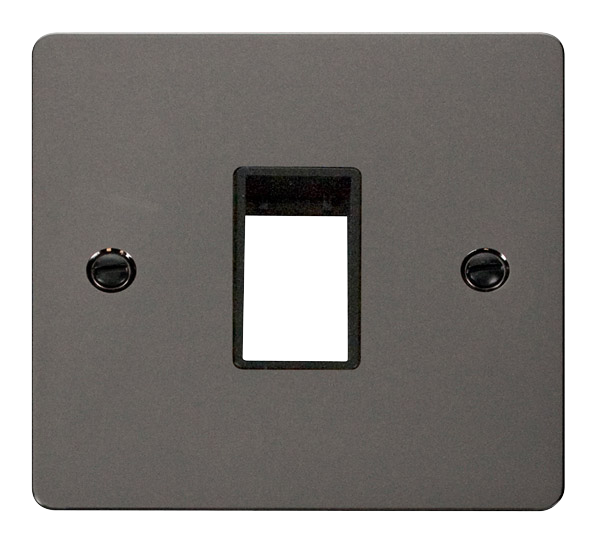 Scolmore FPBN401BK Minigrid 1-6 Gang Plates Single Switch Plate1 Gang Aperture  Scolmore - Sparks Warehouse