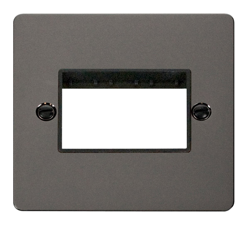 Scolmore FPBN403BK Minigrid 1-6 Gang Plates 1g Platetriple Sw  Aperture  Scolmore - Sparks Warehouse