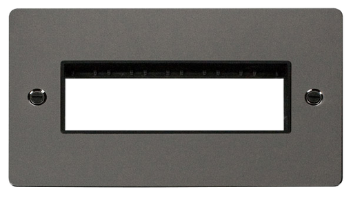 Scolmore FPBN426BK Minigrid 1-6 Gang Plates 2g Plate 6 In-line Sw Aperture  Scolmore - Sparks Warehouse