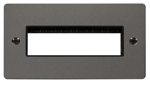 Scolmore FPBN426BK Minigrid 1-6 Gang Plates 2g Plate 6 In-line Sw Aperture  Scolmore - Sparks Warehouse