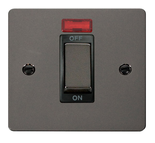 Scolmore FPBN501BK Define Black Nickel Ingot 1g 45a Dp Switch Neon Bk  Scolmore - Sparks Warehouse