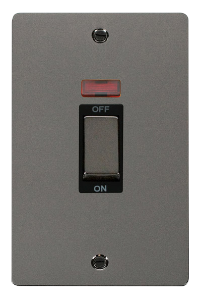 Scolmore FPBN503BK Define Black Nickel Ingot 2g 45a Dp Switch Neon Bk  Scolmore - Sparks Warehouse