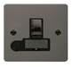 Scolmore FPBN551BK Define Black Nickel Flat Plate Ingot 13a Switched Spur+f/o  Scolmore - Sparks Warehouse