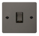 Scolmore FPBN722BK Define Black Nickel Flat Plate Ingot 20a 1gang Dp Sw W/o F/o  Scolmore - Sparks Warehouse