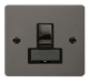 Scolmore FPBN751BK Define Black Nickel Flat Plate Ingot 13a Switch Spur W/o F/o  Scolmore - Sparks Warehouse