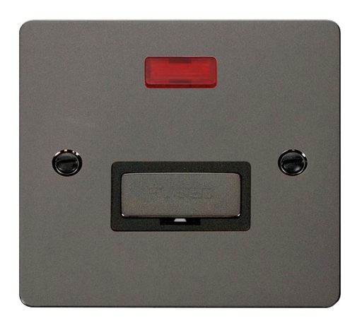 Scolmore FPBN753BK Define Black Nickel Flat Plate Ingot 13a Spur W/o F/o+neon  Scolmore - Sparks Warehouse
