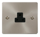 Scolmore FPBS039BK Define Brushed Stainless Flat Plate 2a Round Pin Socket Outlet  Scolmore - Sparks Warehouse
