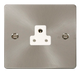 Scolmore FPBS039WH Define Brushed Stainless Flat Plate 2a Round Pin Socket Outlet  Scolmore - Sparks Warehouse