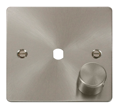 Scolmore FPBS140PL - 1 Gang Single Dimmer Plate + Knob Define Scolmore - Sparks Warehouse