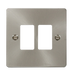 Scolmore FPBS20402 - 2 Gang GridPro® Frontplate - Brushed Stainless GridPro Scolmore - Sparks Warehouse